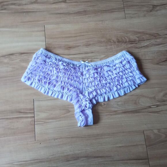 Sheer Ruffled Mesh Lavender Fairy Bloomers - Picture 1 of 6